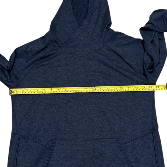 Eddie Bauer EUC Dark Blue Pullover Handpocket Hoodie Size Small - Picture 4 of 5